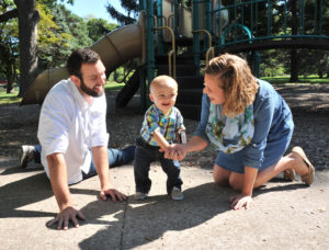 Lindsay Steele Jeremy and Jenna Bell play with their son Jackson in Davenport in September. This article in the Marriage and Family series focuses on the real-life experiences of newlywed couples in the Diocese of Davenport. 