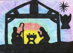 Lily Isenhour, a sixth-grader at Prince of Peace Catholic School in Clinton, was the winner of The Catholic Messenger Christmas card contest.