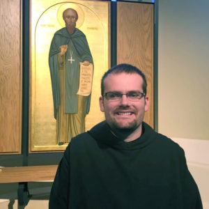 Contributed Nick Marie poses for a picture Nov. 9 at Conception Abbey in Conception, Missouri, the day he became a novice of the Benedictine order. 