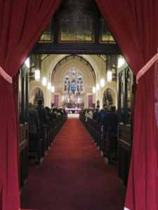 Anne Marie Amacher Bishop Martin Amos opened the Holy Doors during Mass Dec. 13 at Sacred Heart Cathedral in Davenport.