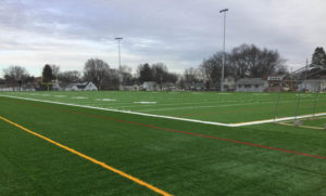 Pete Ivanic A view of one of two multipurpose fields at the Assumption High School sports complex in Davenport. Work continues at the site and phase one is expected to be complete this spring.
