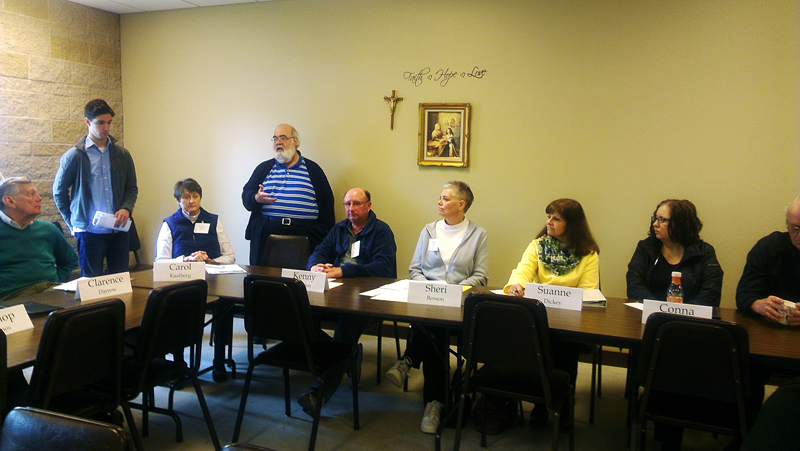 Barb Arland-Fye Members of the Diocesan Pastoral Council met in Iowa City March 12. They discussed refugees, mercy, seminarian education and more.