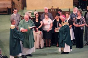 Contributed Father Jim Betzen, C.PP.S, is installed as pastor of St. Mary of the Visitation Parish in Ottumwa in this file photo.