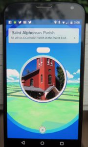 Anne Marie Amacher When you play Pokemon Go, St. Alphonsus Parish in Davenport is one of the many sites you can visit and play the game on the smartphone.