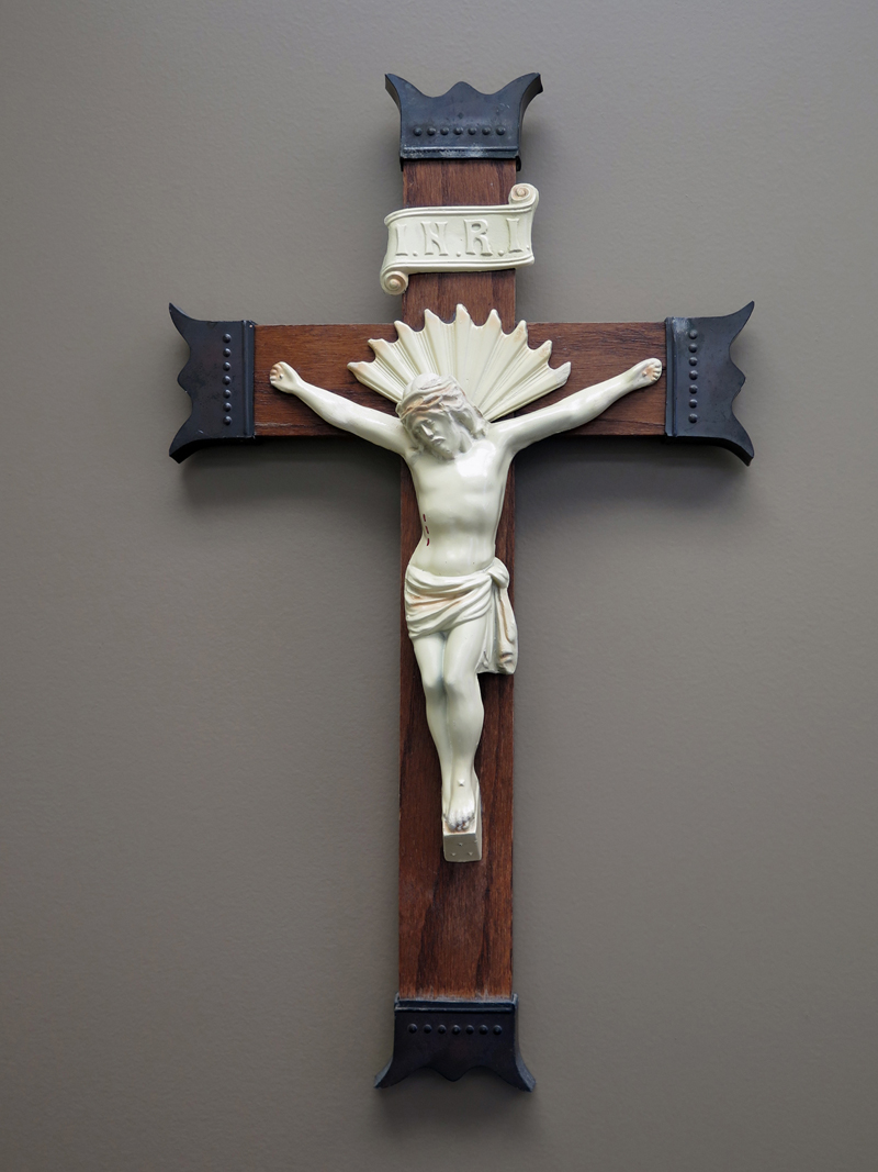 The Foley crucifix in Barb's office