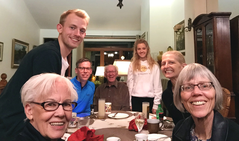Some of the members of the Arland family gathered for dinner on Oct. 29 at Ray and Mary Arland’s house in the Twin Cities.