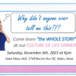 Learn about fertility awareness at Culture of Life Dinner
